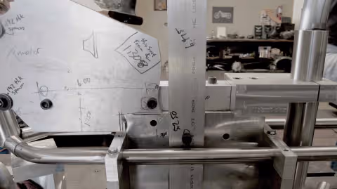 The White, frame jig