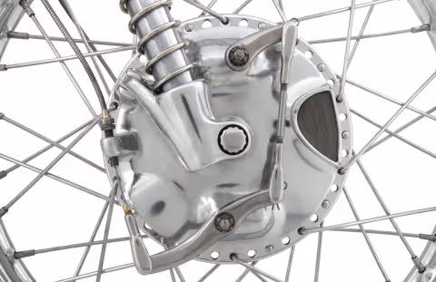 The White, front right brake