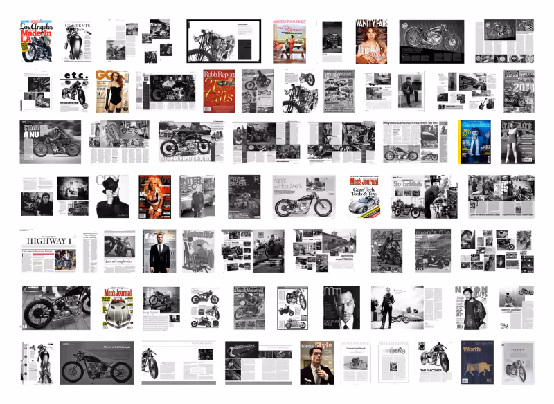 Ian Barry, the builder of Falcon Motorcycles, in a press portrait